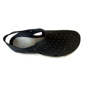 Crocs Mens Swiftwater Wave Water Shoes 8 Black Activewear Outdoor Fishing Beach